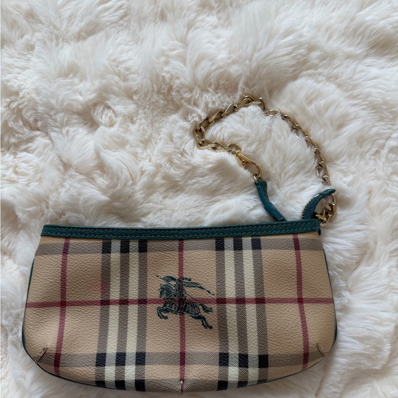 Burberry Tan Plaid Clutch with Green Trim(NWT) - Picture 2 of 5